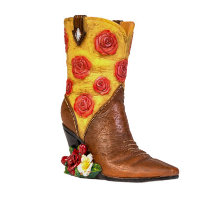 Rose Cowboy Boot Table Lamp