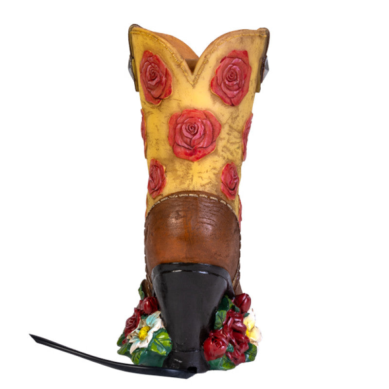 Rose Cowboy Boot Table Lamp