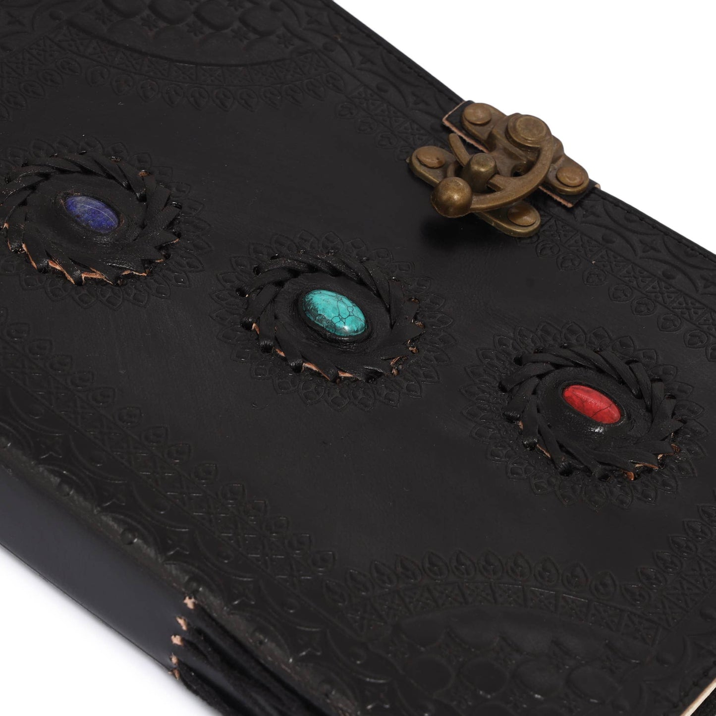 3 Precious Stone Chakra Leather Meditation Journal