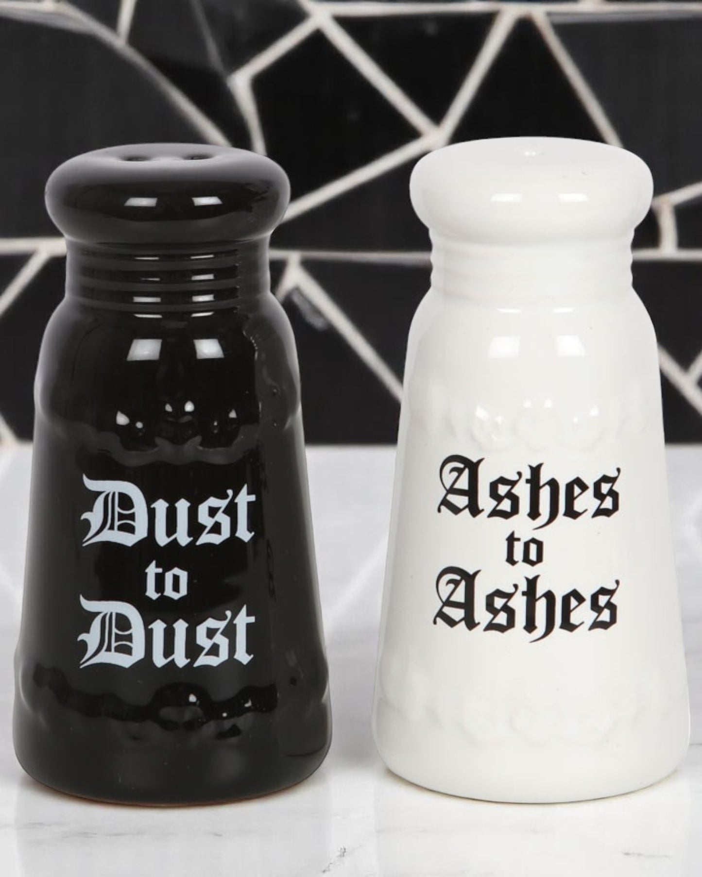 Ashes to Ashes Salt and Pepper Set NEW!