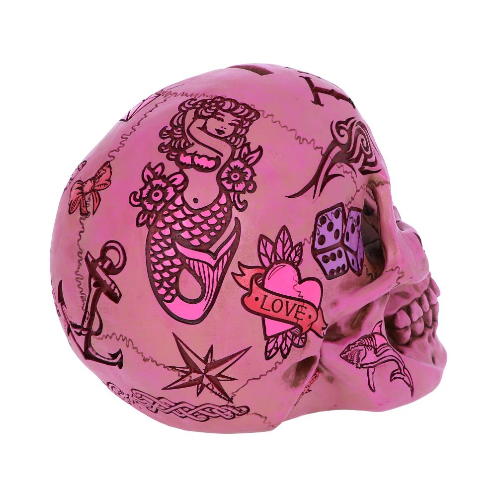 Nemesis Now Tattoo Skull - Fund Box Pink