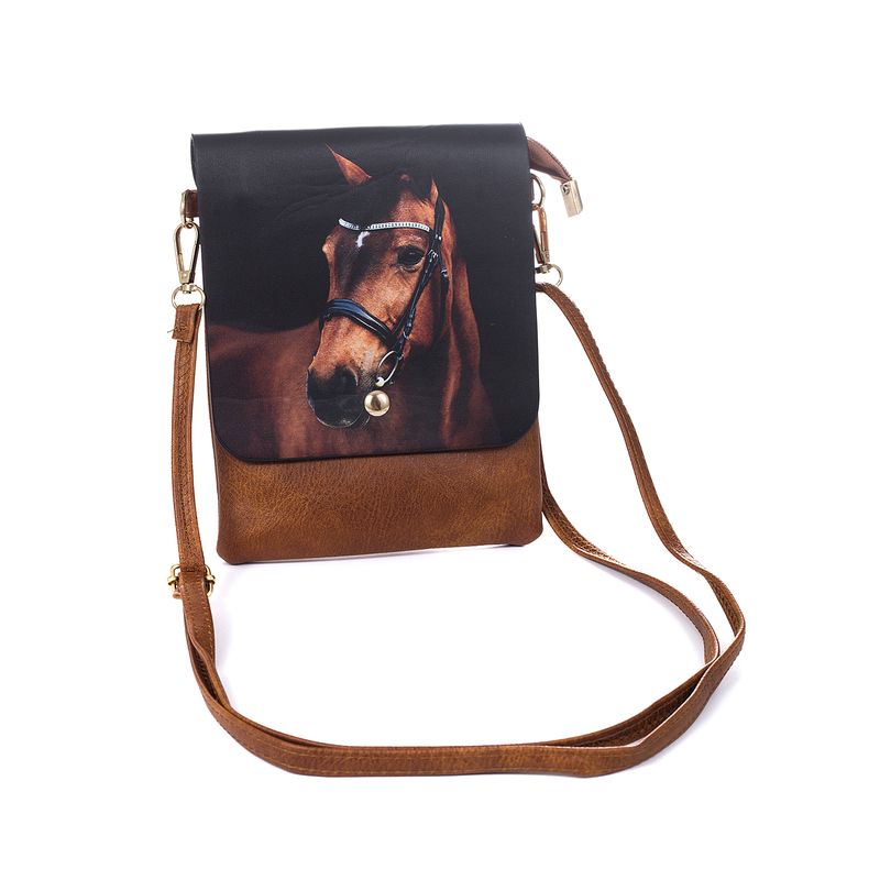 Horse Brown Flap Bag