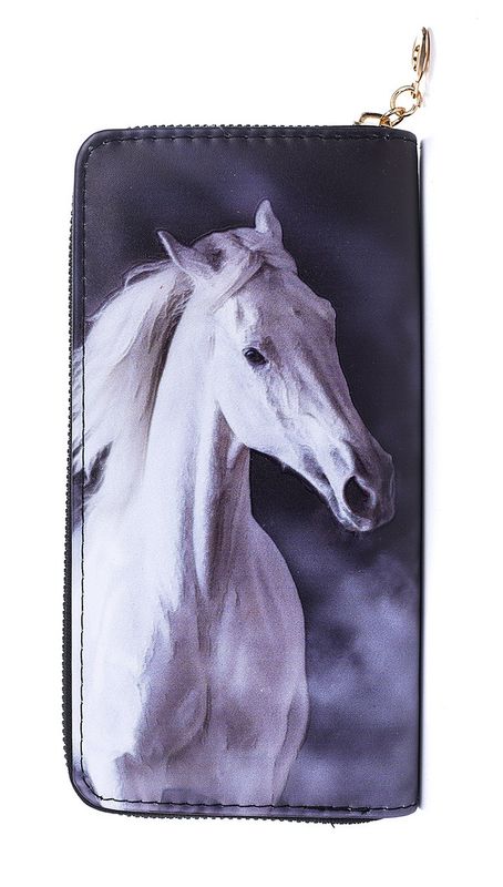 White Horse Zip Wallet