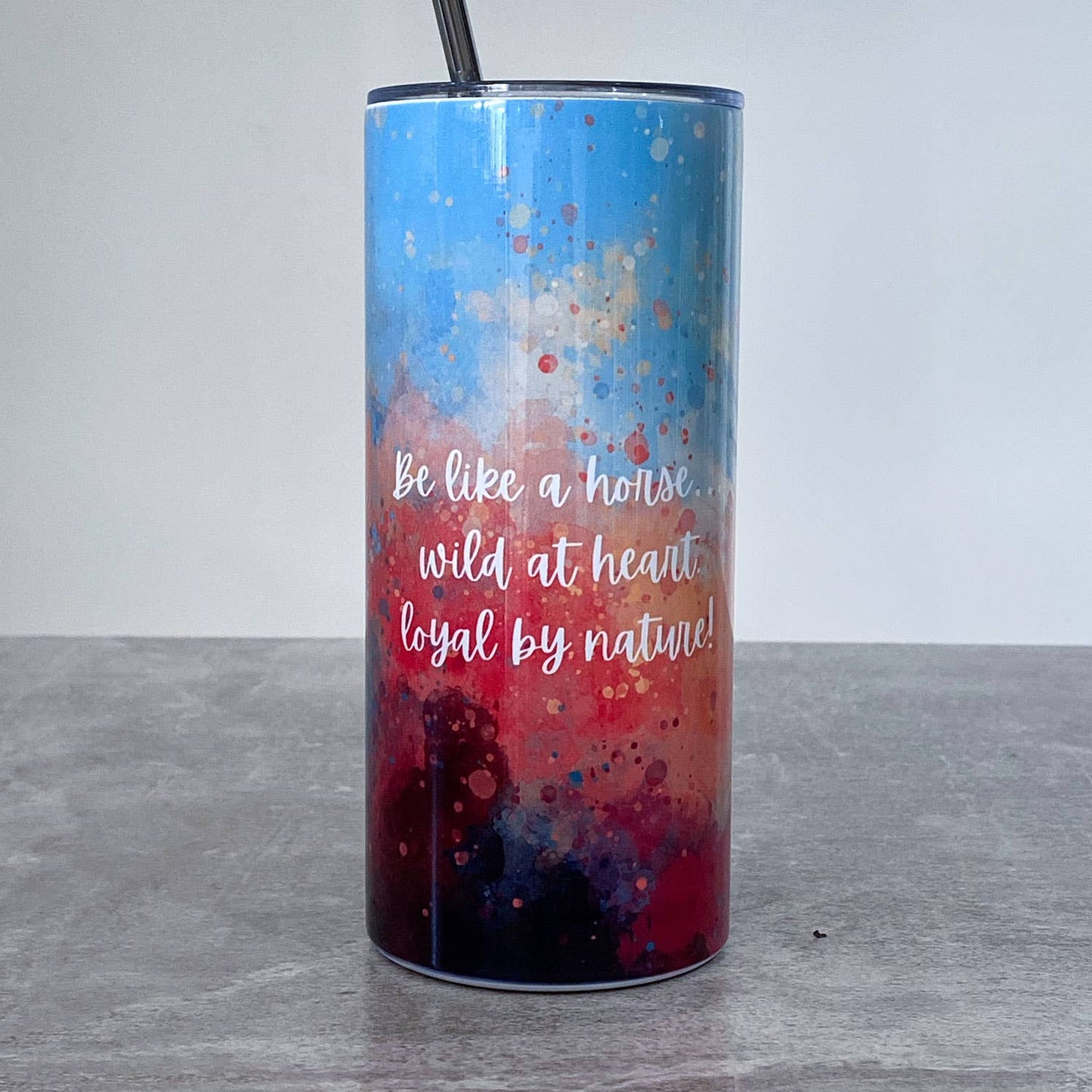 Horse 16oz Skinny Stainless Steel Tumbler