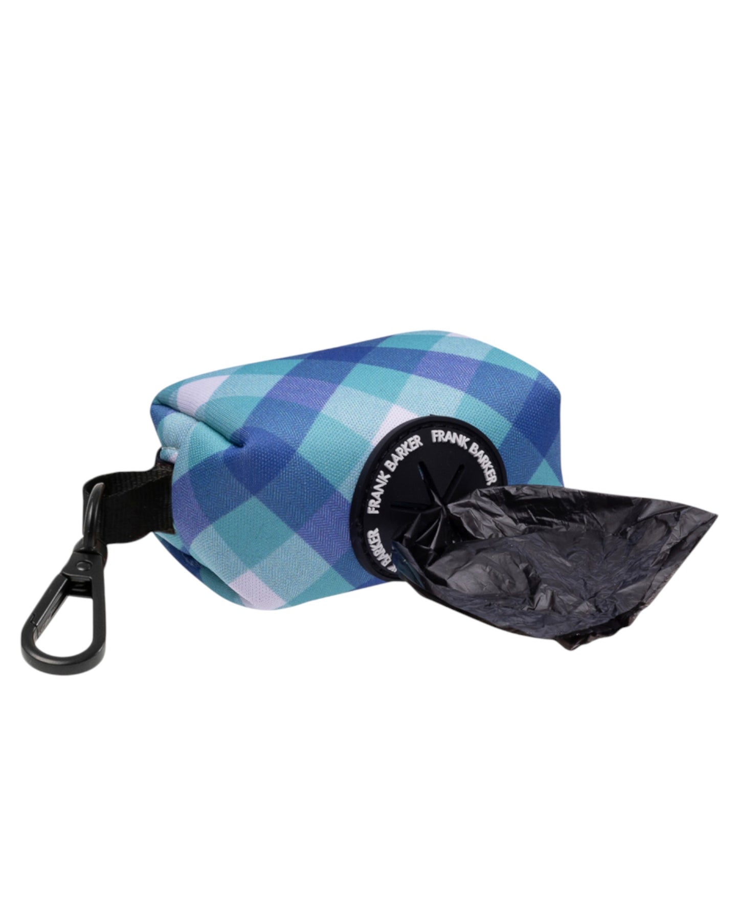 Frank Barker Teal Gingham Poop Bag