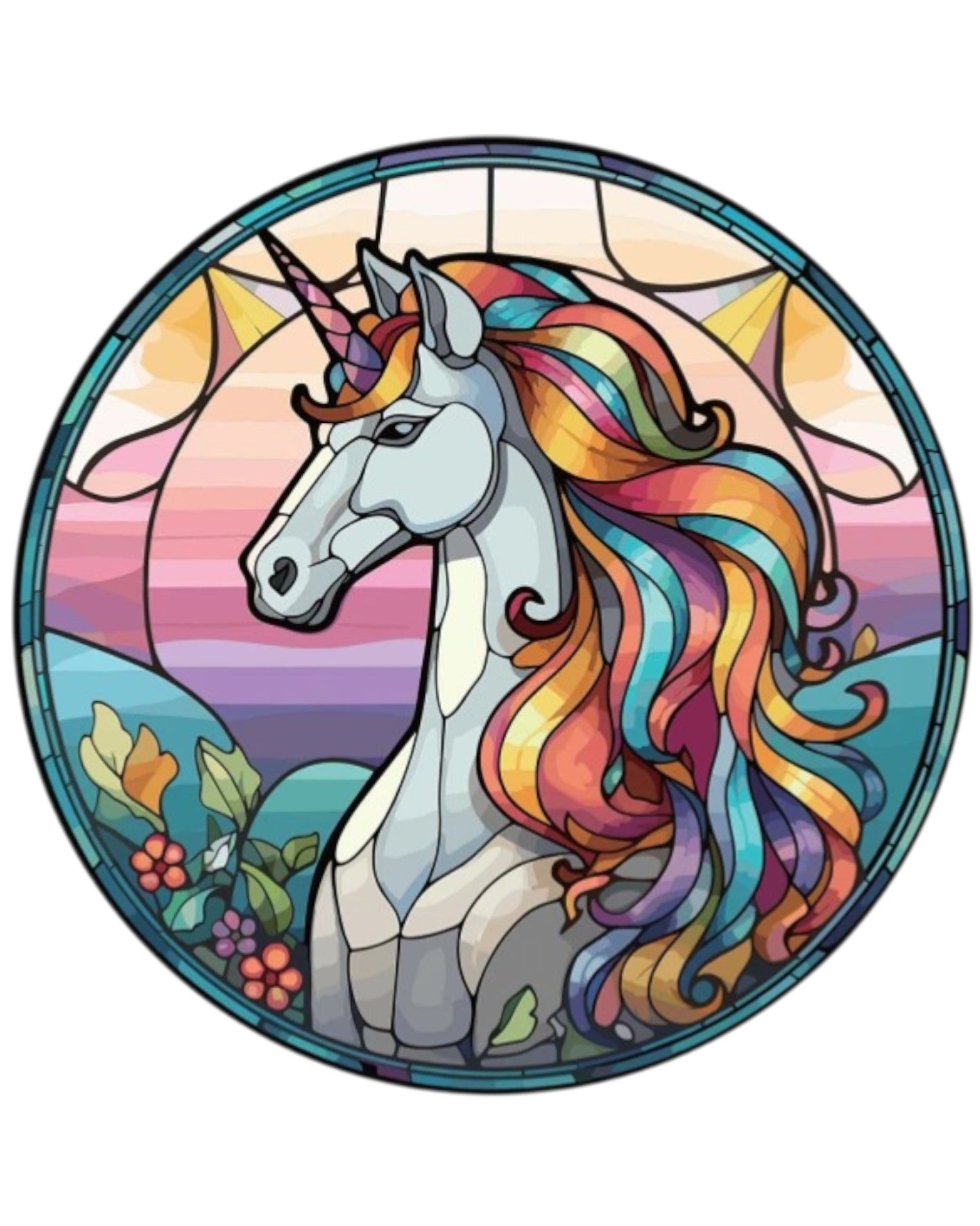 Unicorn Stained Glass Hanger - NEW
