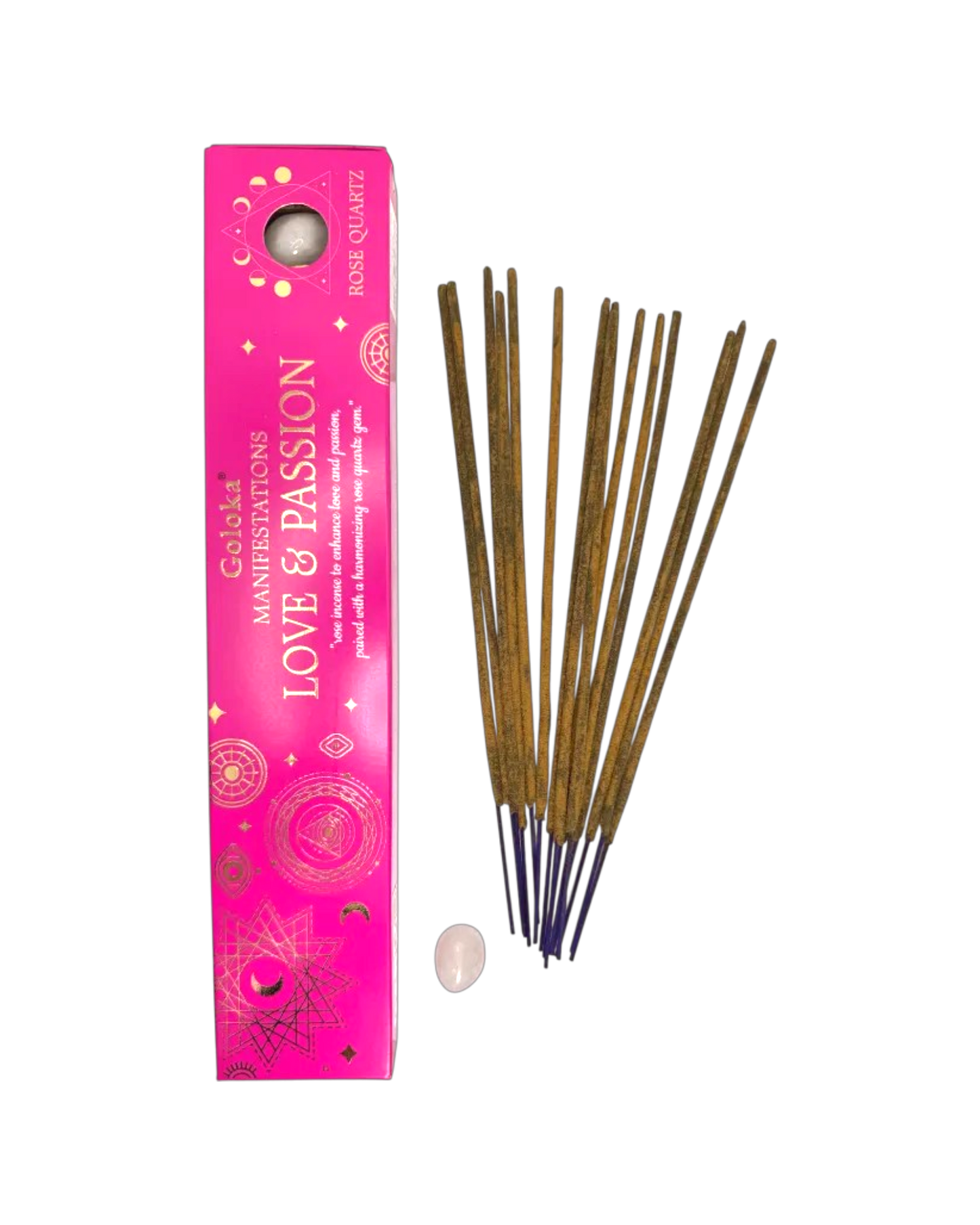 Love & Passion- Rose Incense with Rose Quartz