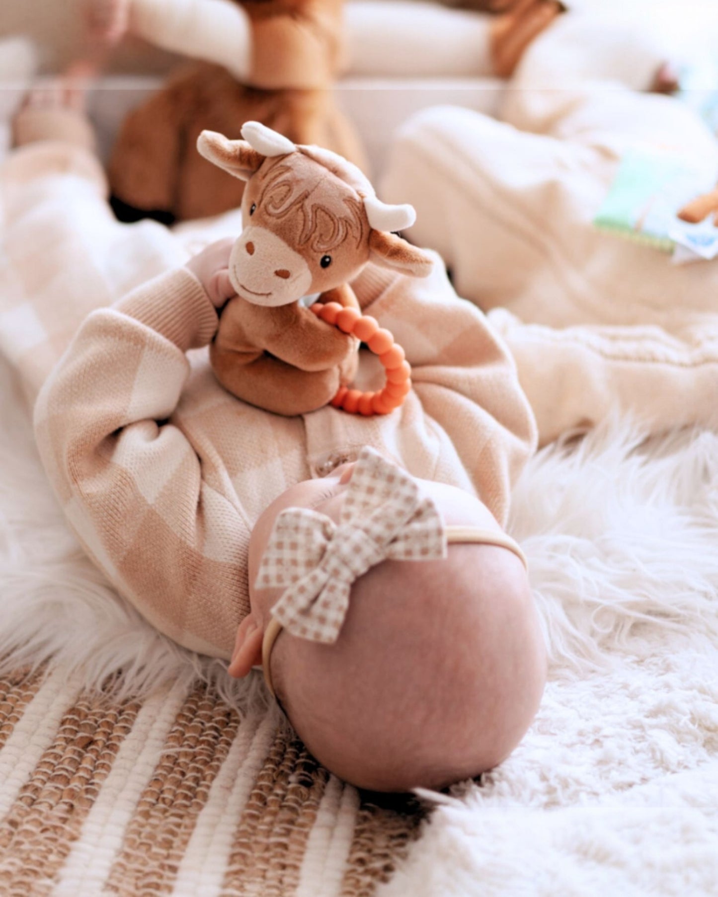 Mary Meyer Hetty Highland Cow Teether Rattle