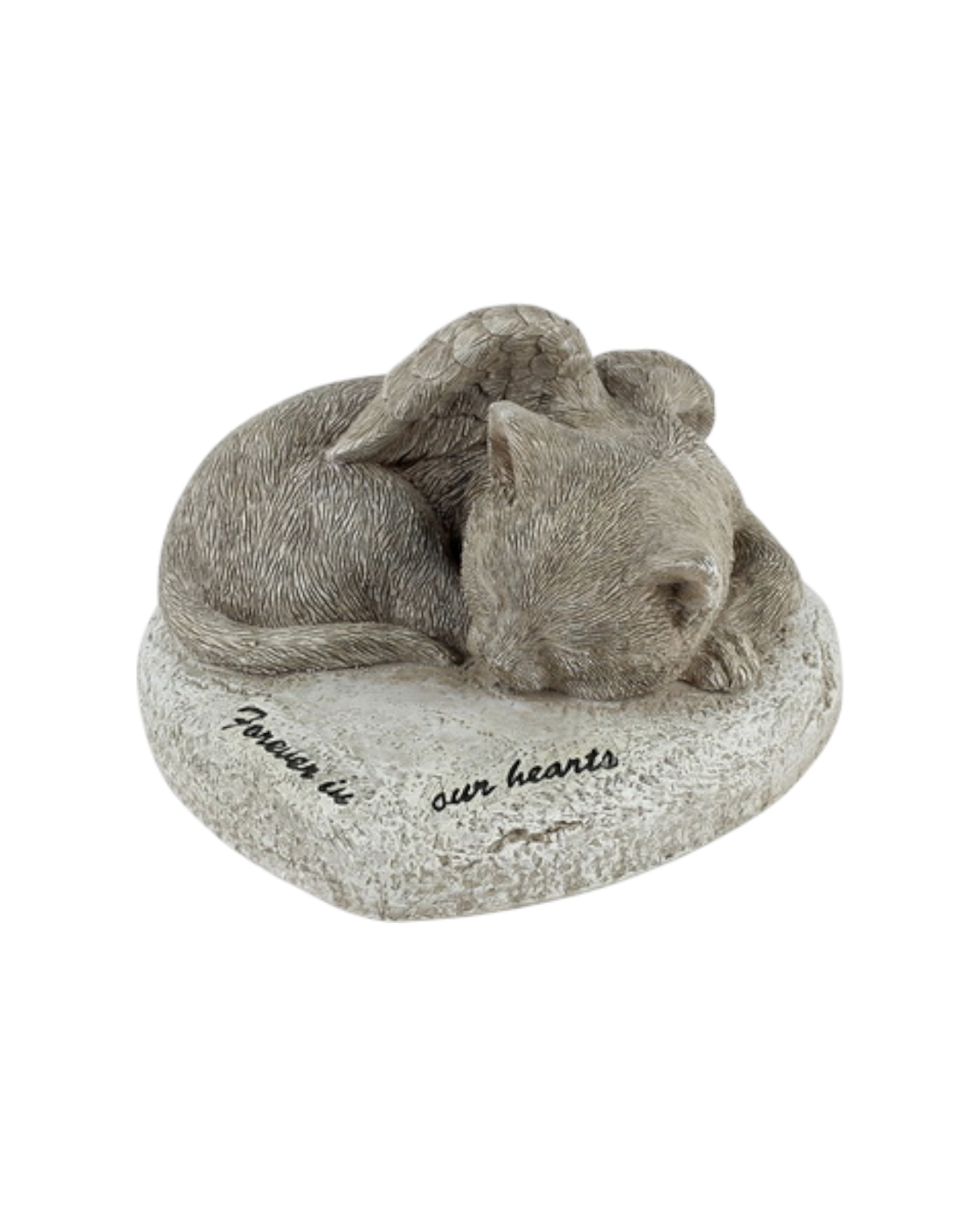 Memorial Cat on Heart Plaque