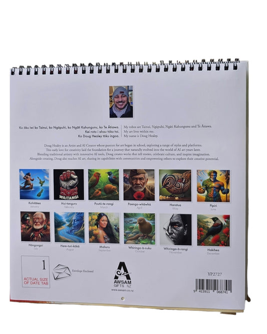 Doug Healey Calendar - New Zealand Maori Artwork 2027