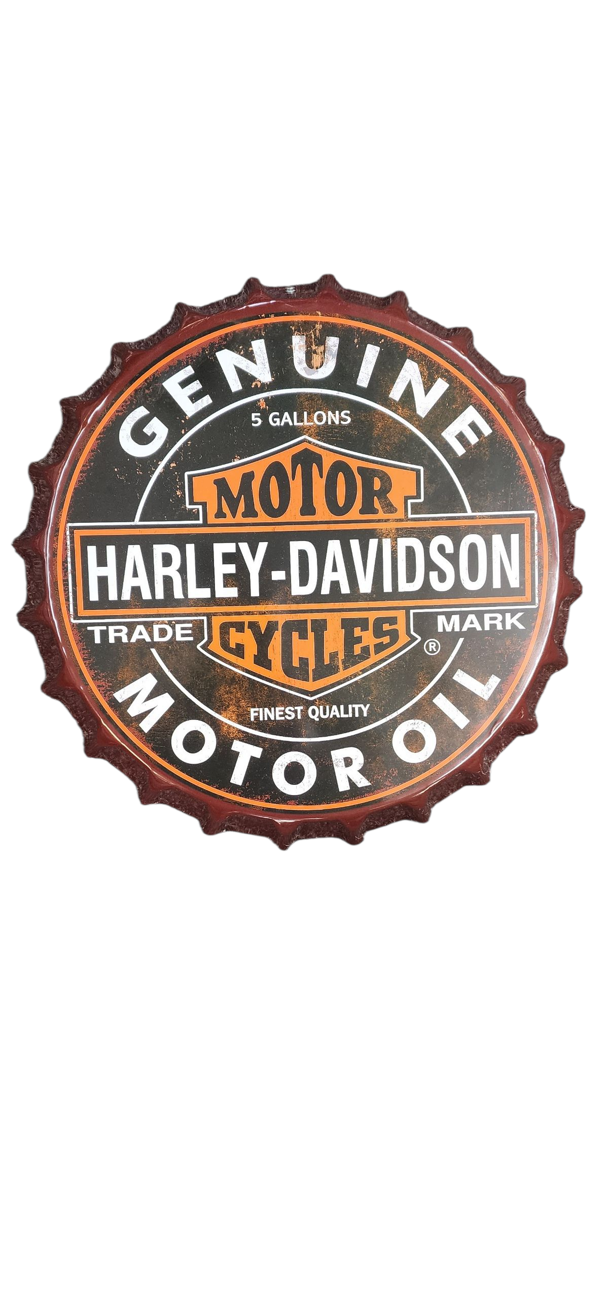 Harley D Bottle Top Sign