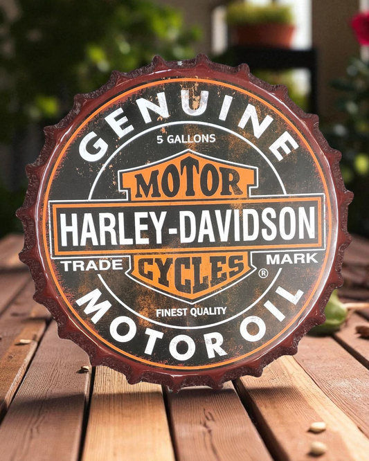 Harley D Bottle Top Sign