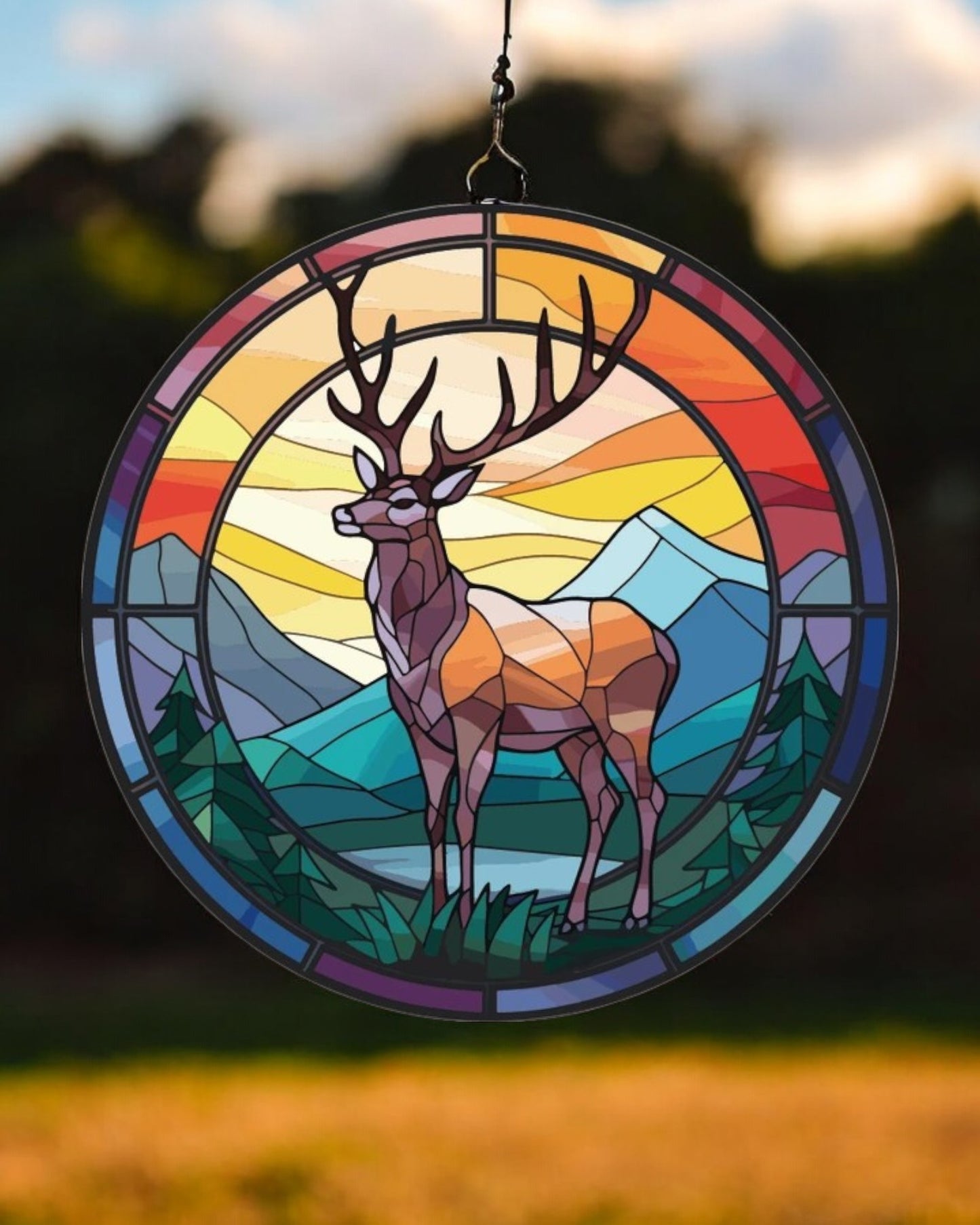 Deer Stained Glass Hanger
