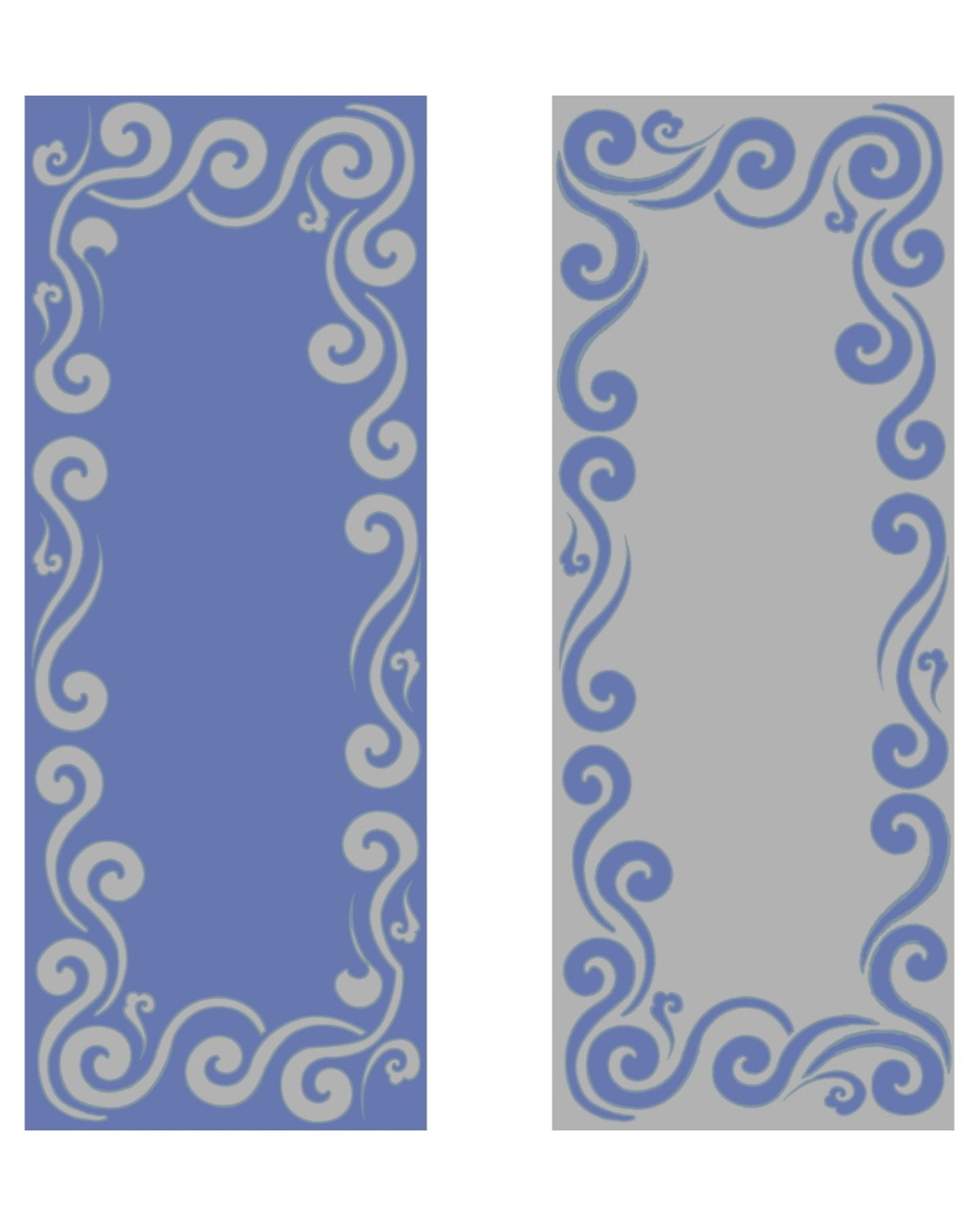 Reversable scarf with curls - Denim
