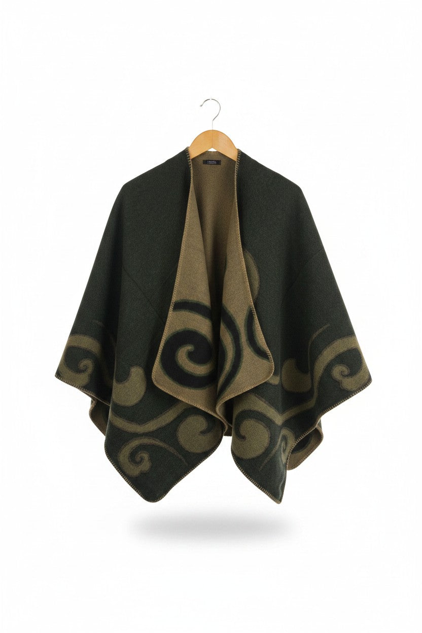 Cape with curls design Grey