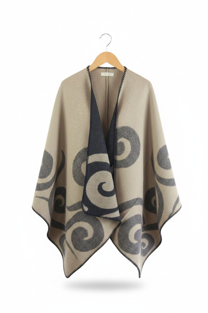 Cape with curls design NAVY