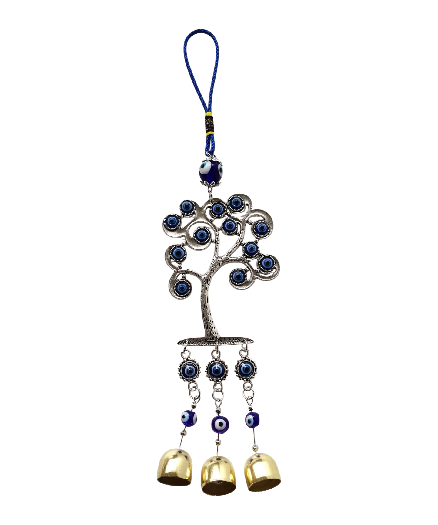 Tree of Life Hanging Ornament with Evil Eye and Bells