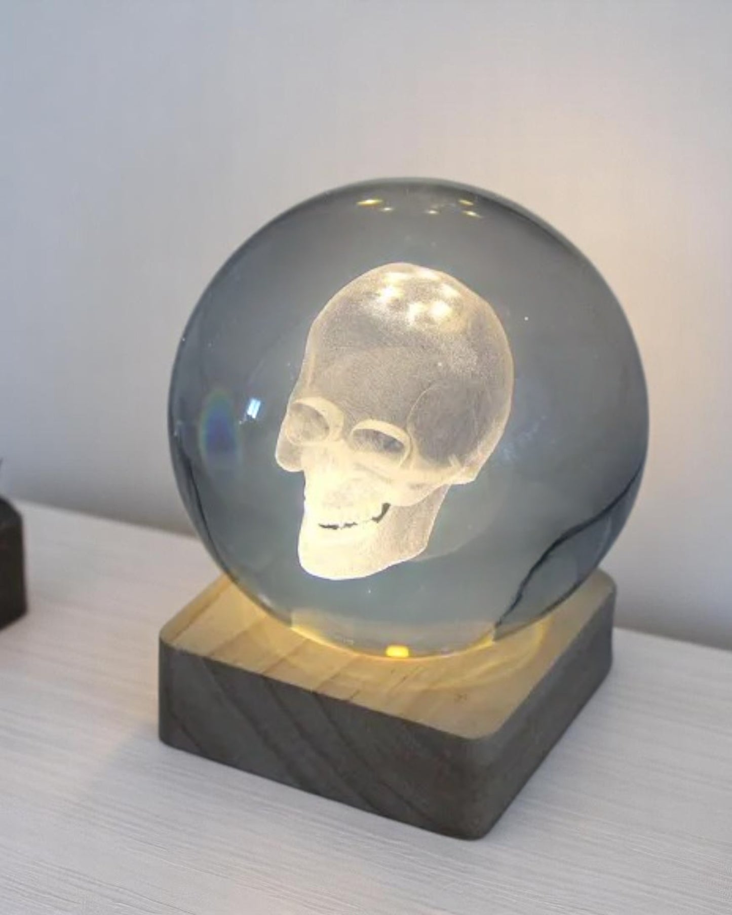 Skeleton Crystal Ball With Light