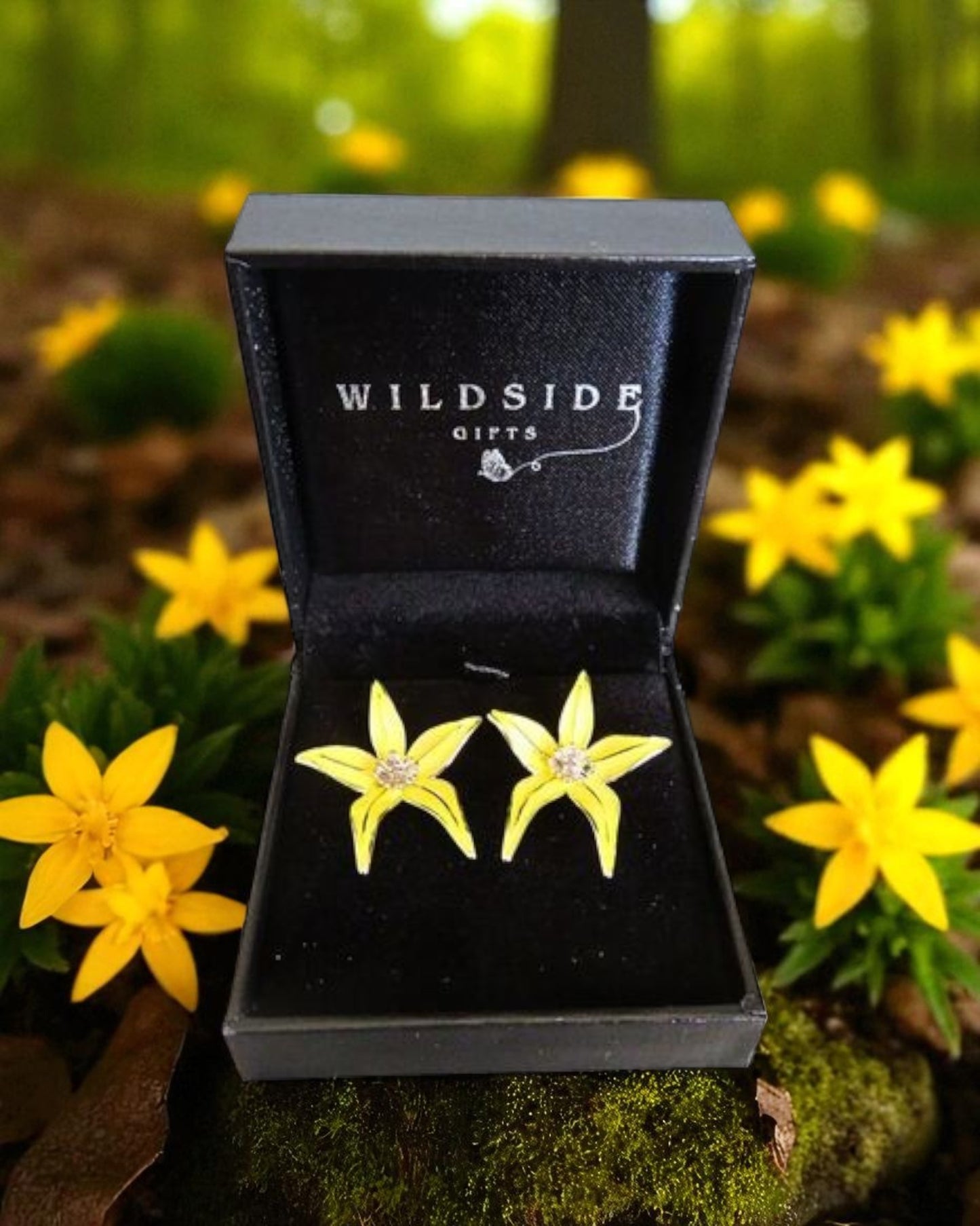 Cowslip Orchid Flower Earrings