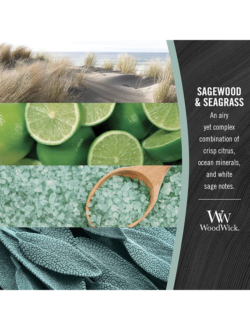 WoodWick Sagewood & Seagrass Medium