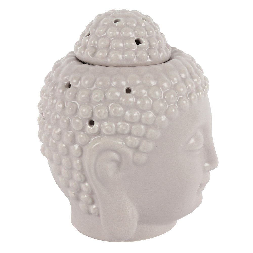 Small Grey Buddha Head Oil Burner NEW!