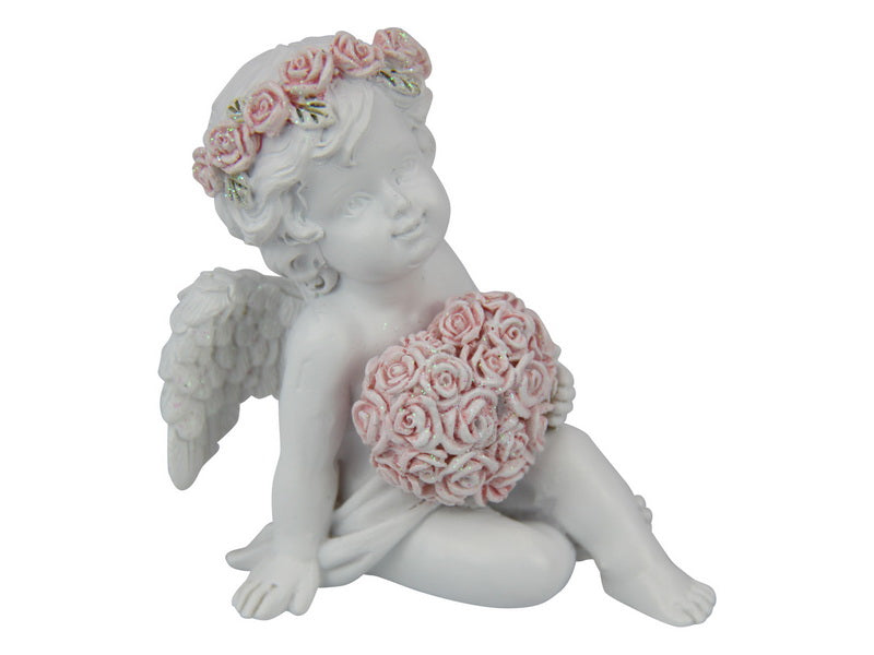 Cherub with Roses Sitting