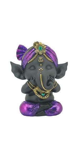 Wise Ganesh Sit Purple Robe