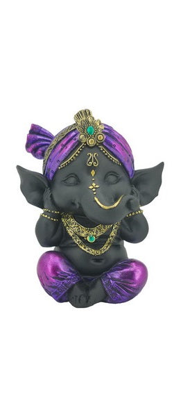 Wise Ganesh Sit Purple Robe