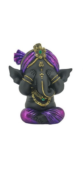 Wise Ganesh Sit Purple Robe