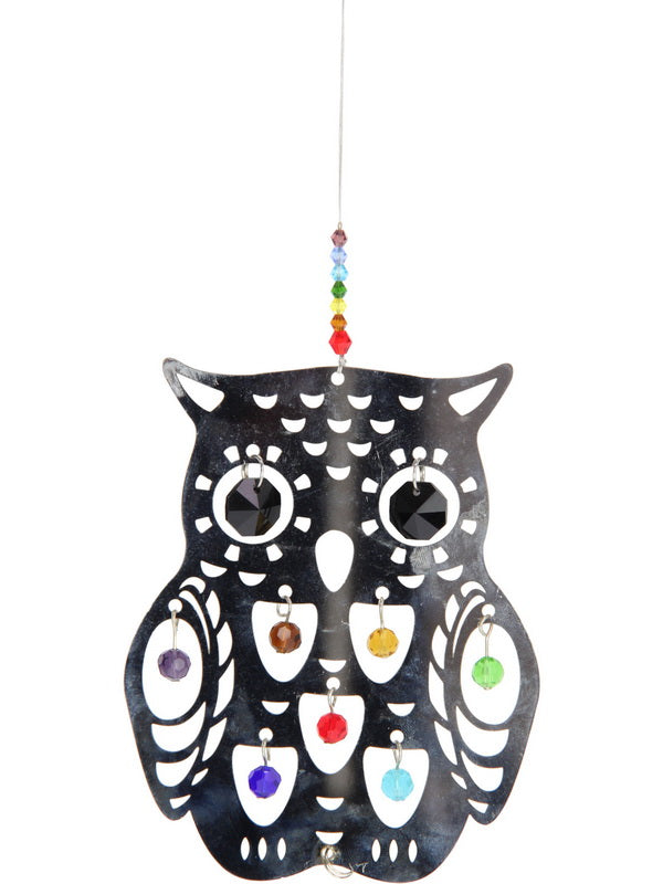 Chakra Owl Suncatcher