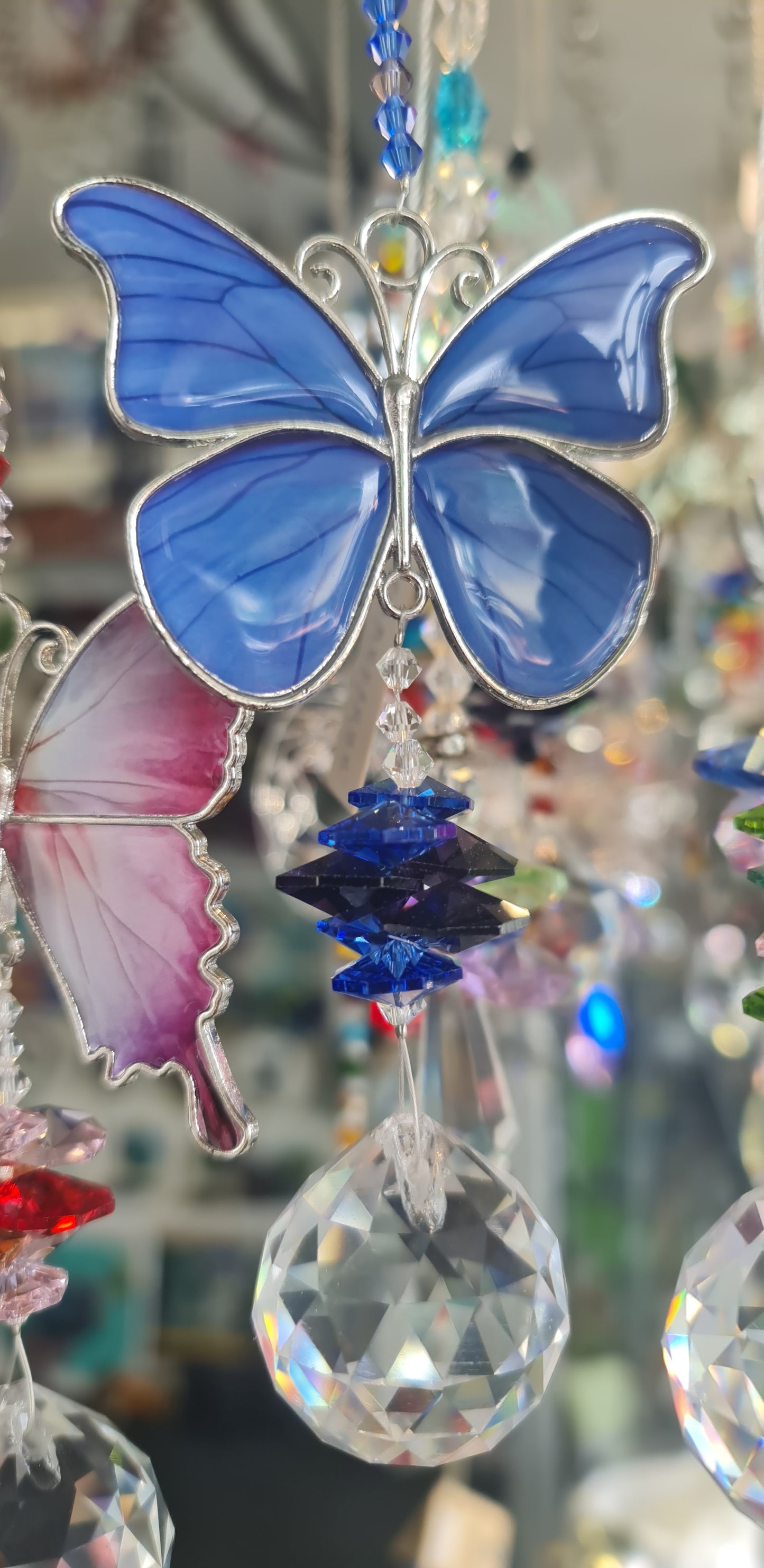 Butterfly Hanging Crystals