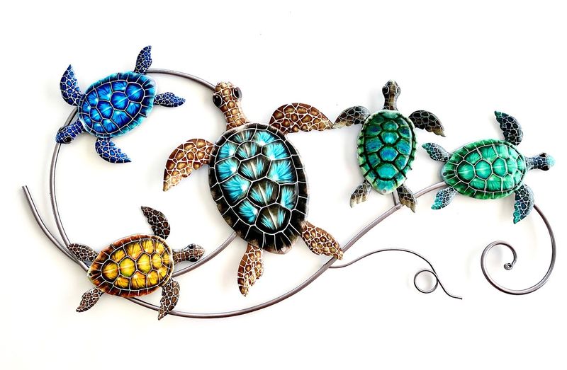 Metal Turtles Wall Art