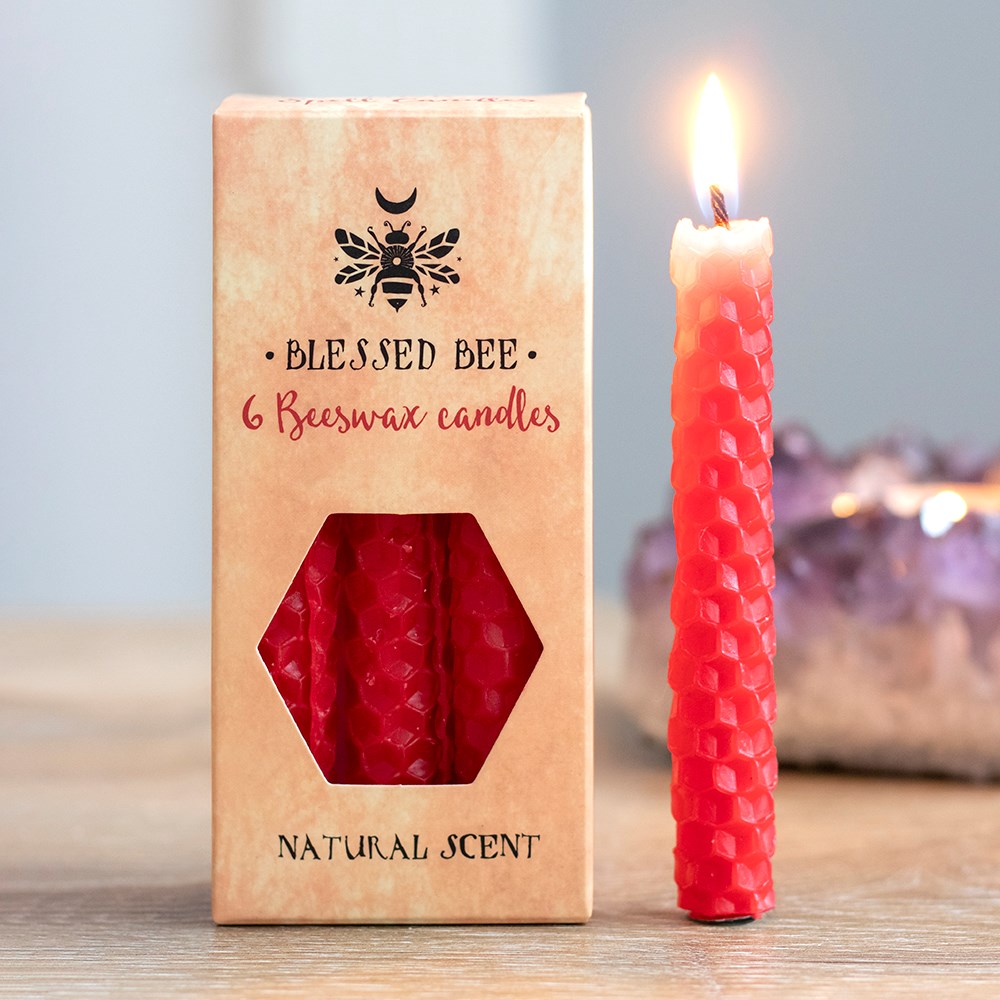 Red Beeswax Spell Candles - Love