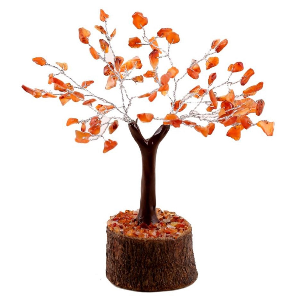 Carnelian Crystal Tree Neem Base 19cm NEW!