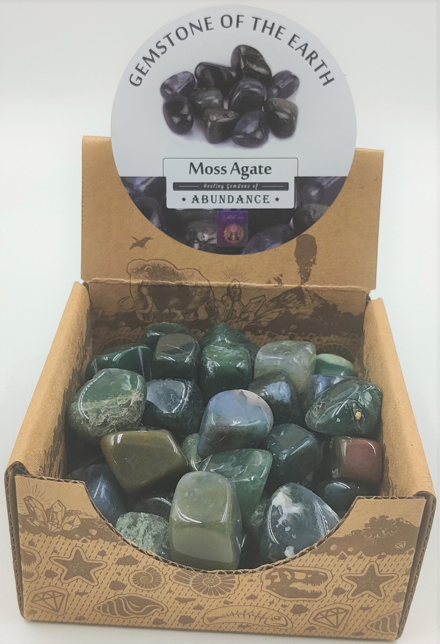 Tumbled Crystal – Moss Agate