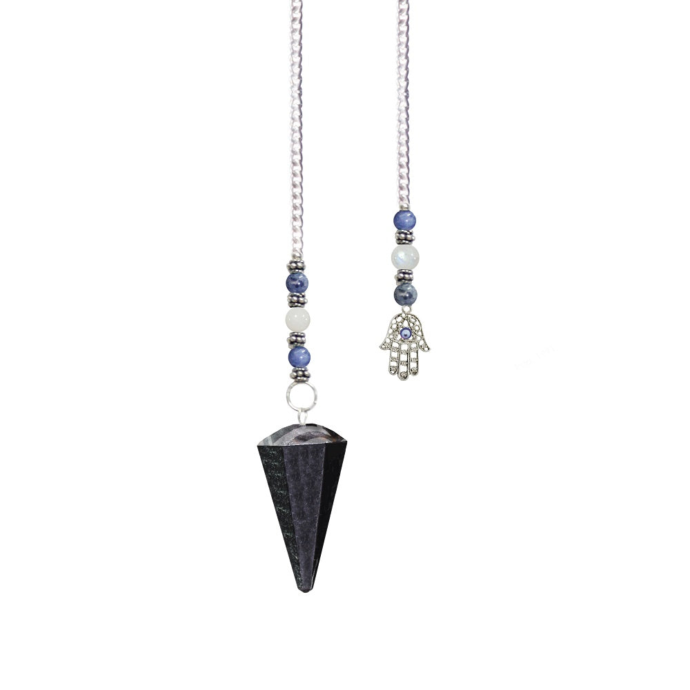 Pendulum Hexagonal Blue Tiger Eye with Fatima Hand NEW!