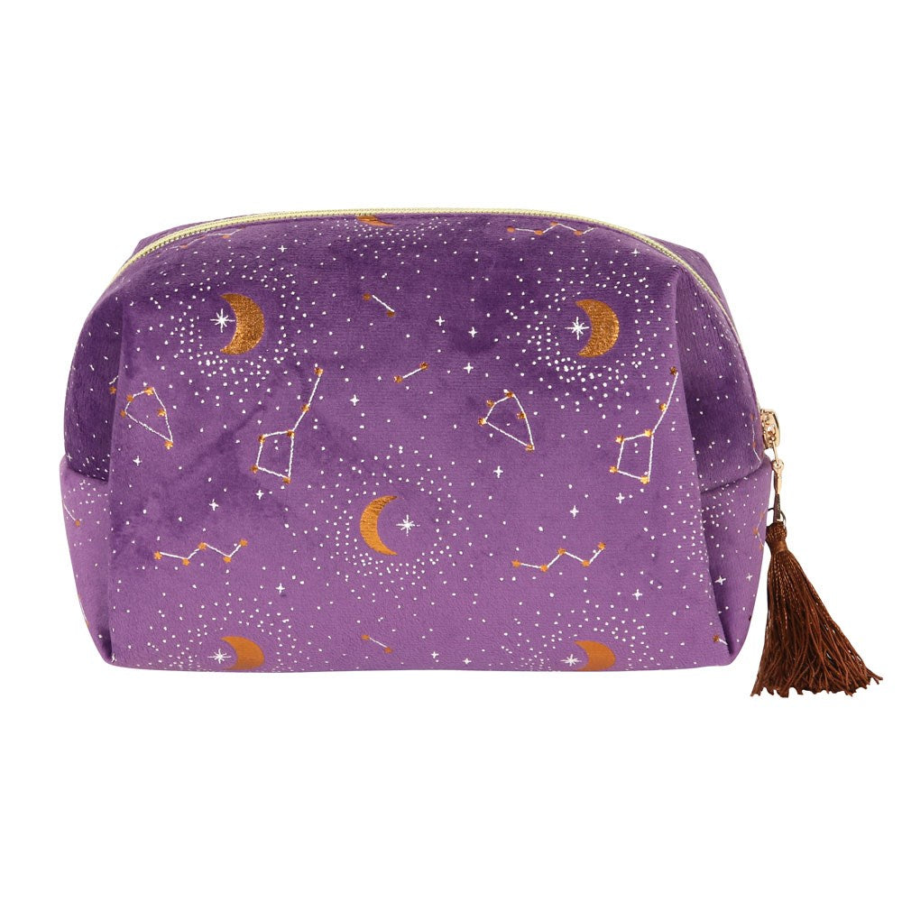 Crescent Moon Tasseled Makeup Bag