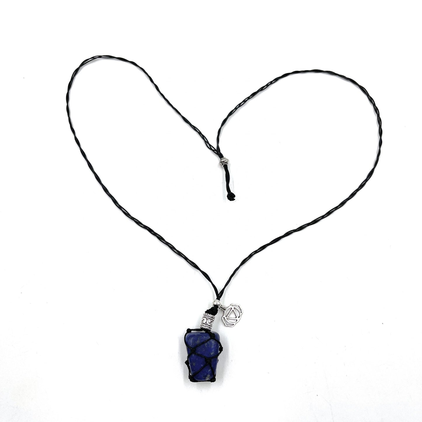 Braided Stone Necklace Lapis Lazuli