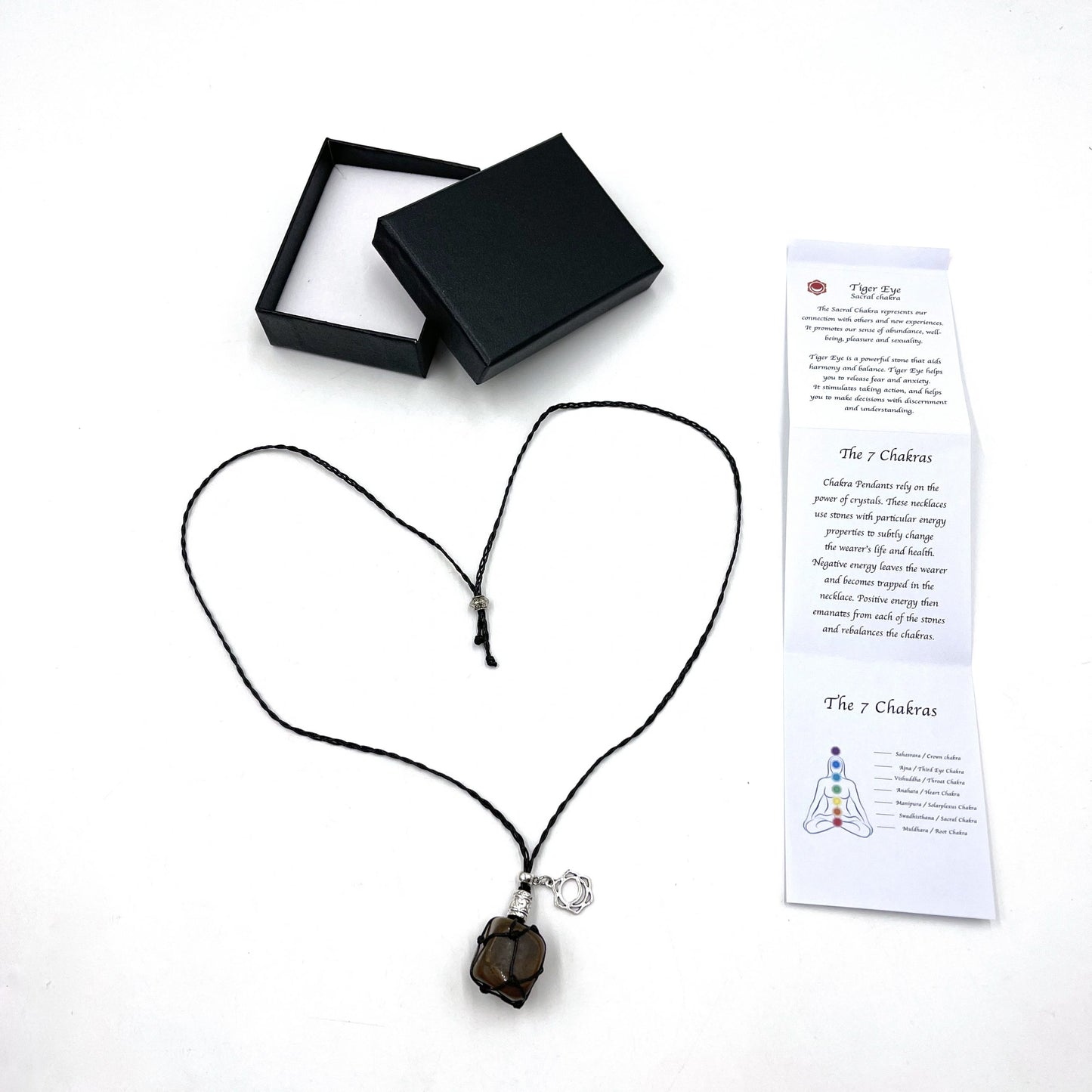 Braided Stone Necklace Tiger Eye