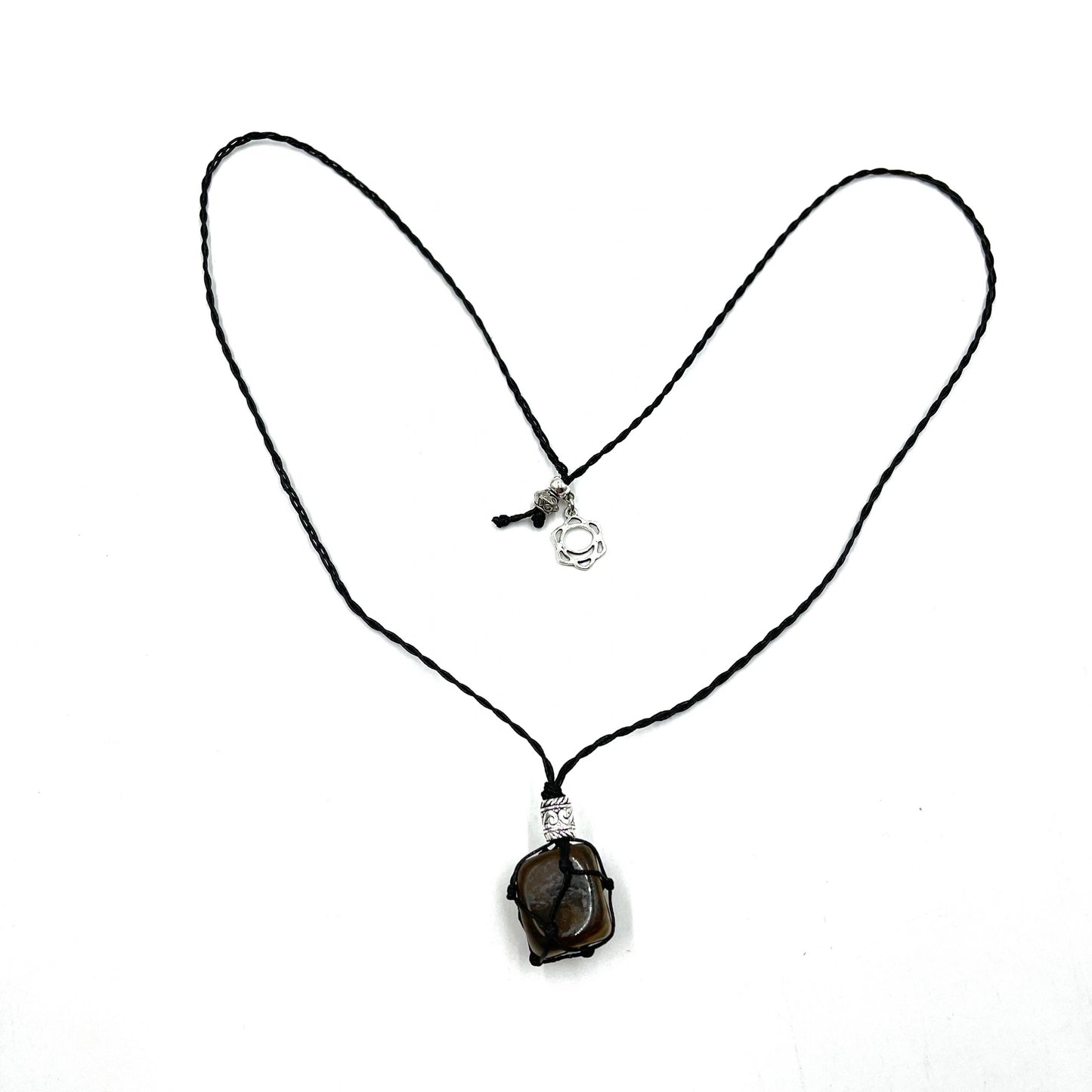 Braided Stone Necklace Tiger Eye