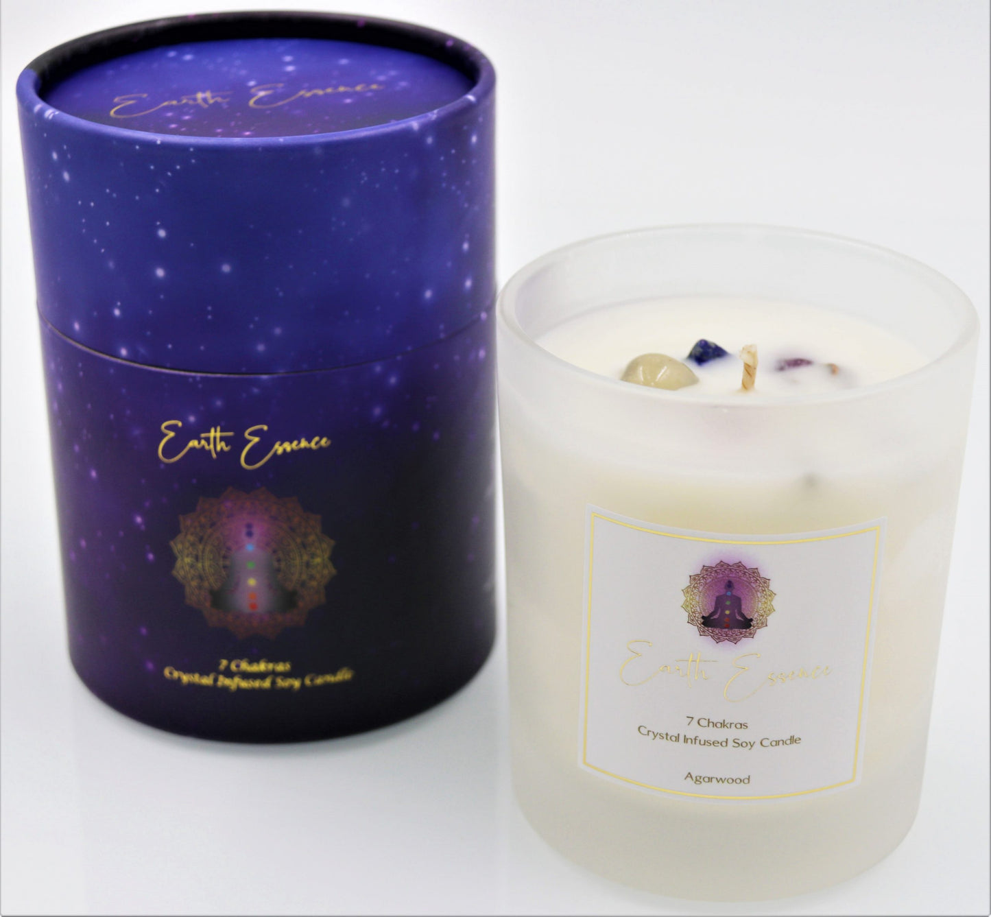 Chakra Soy Wax Crystal Candle