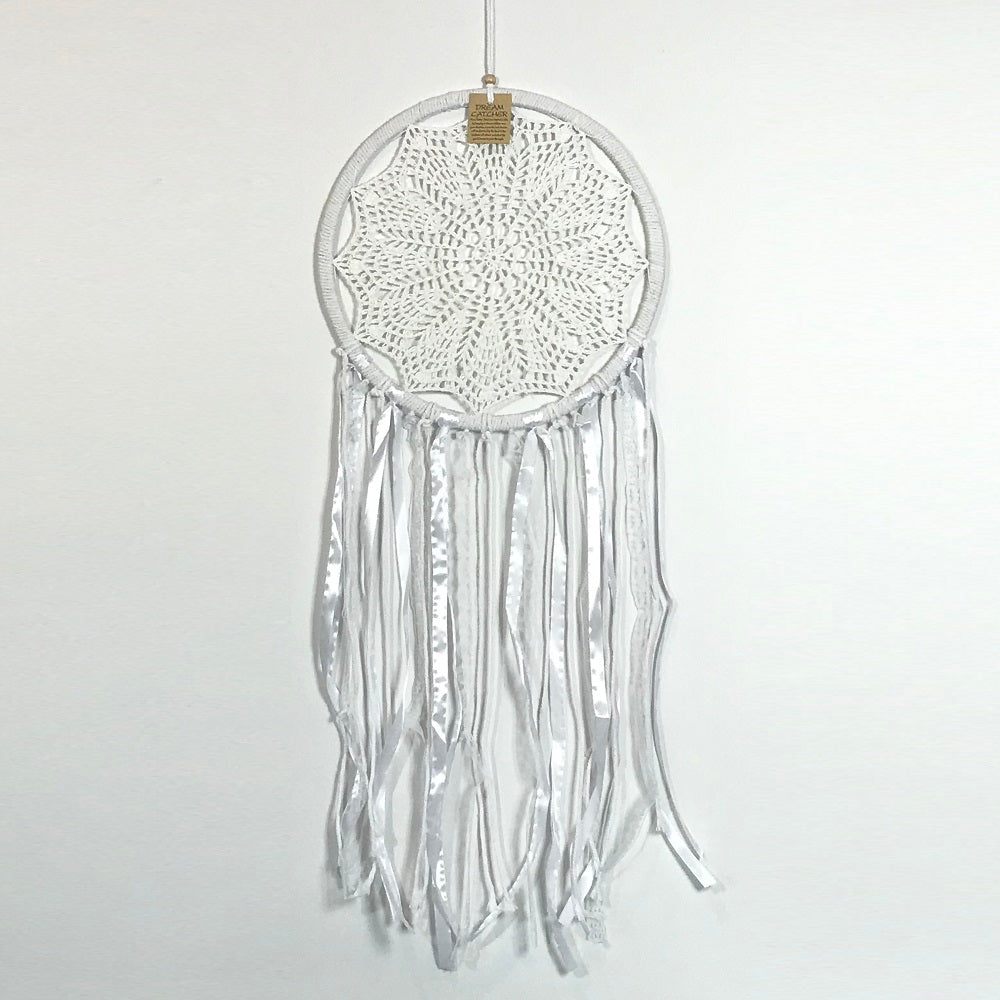 White Webbed Dreamcatcher 32cm