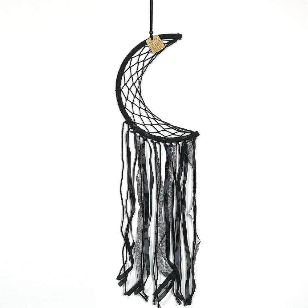 Black Half Moon Dreamcatcher 27cm