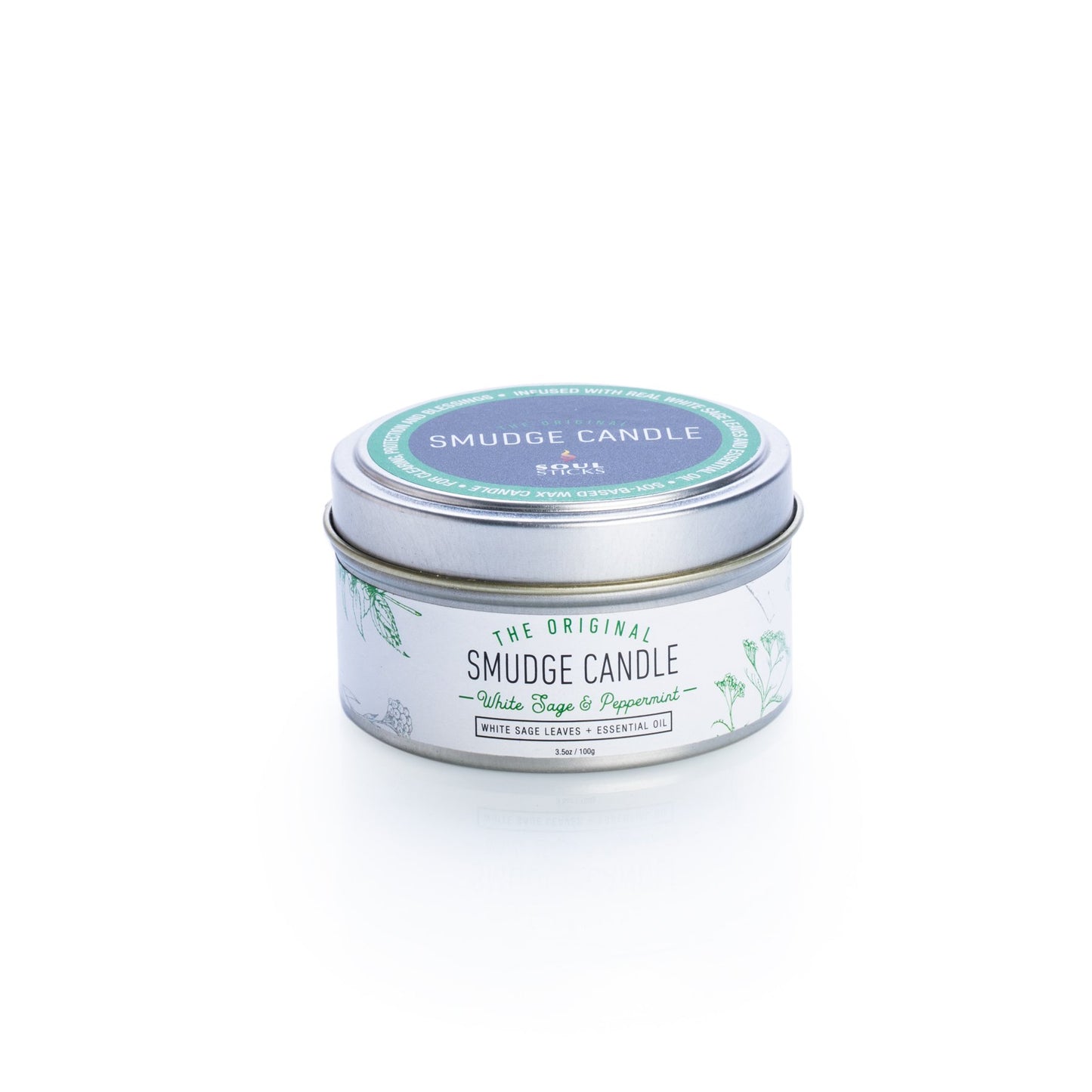 Soul Sticks White Sage and Peppermint Smudge Candle