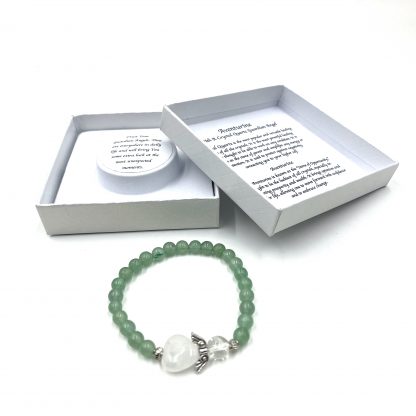 Aventurine Crystal Heart Guardian Angel Bracelet