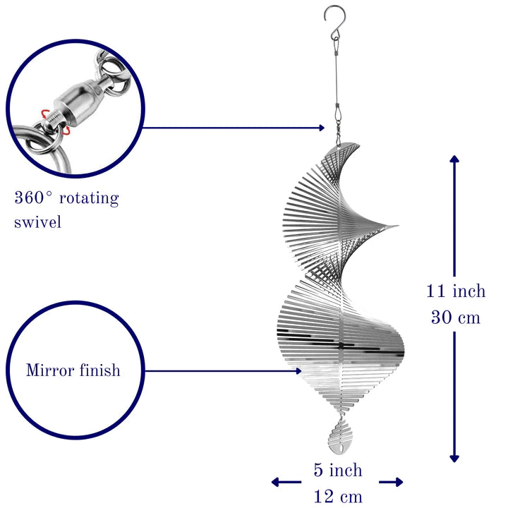 Helix Wind Spinner - Silver