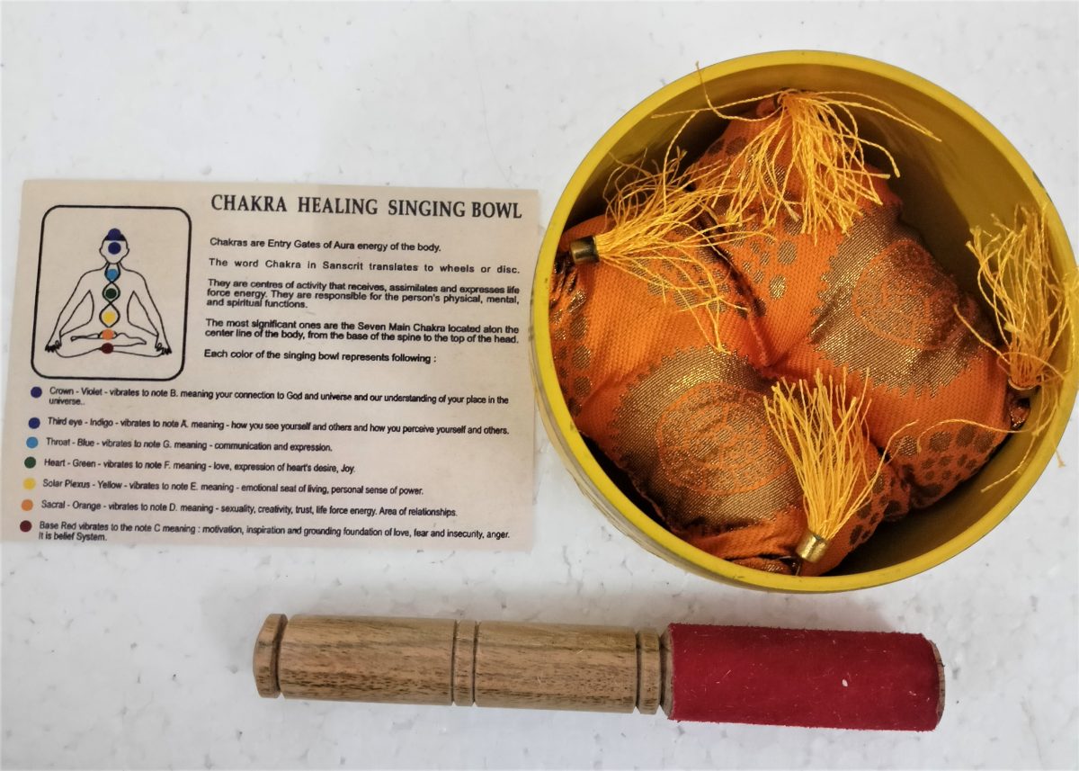 Chakra Singing Bowl Yellow - Medium