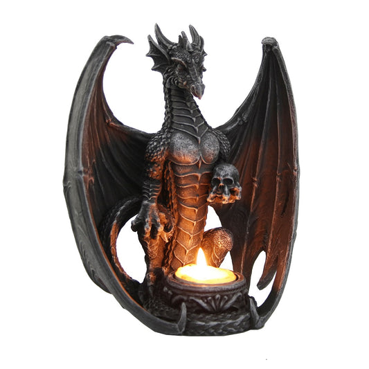 Dragon with Arched Wings & Tealight