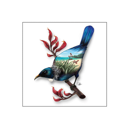 Ceramic NZ Birds & Scenery 3D Tile / Wall Hanging