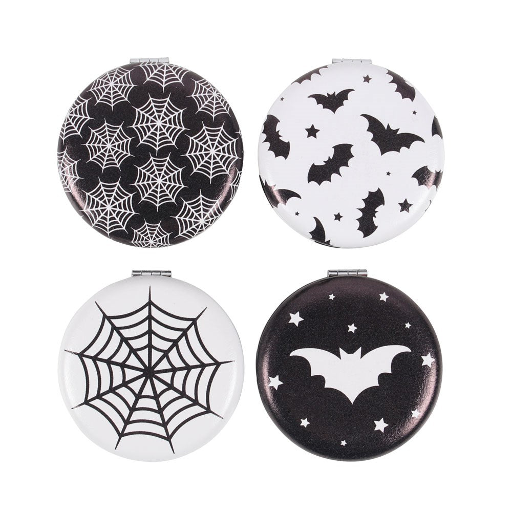 Bat and Spiderweb Compact Mirrors